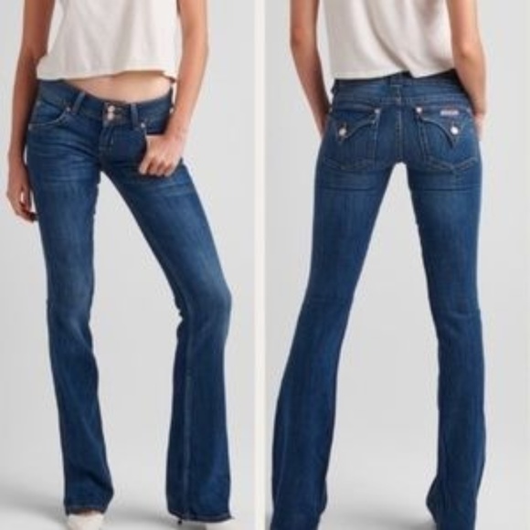 Hudson Jeans Denim - Hudson Wide Leg Flare Signature Medium Wash Jeans